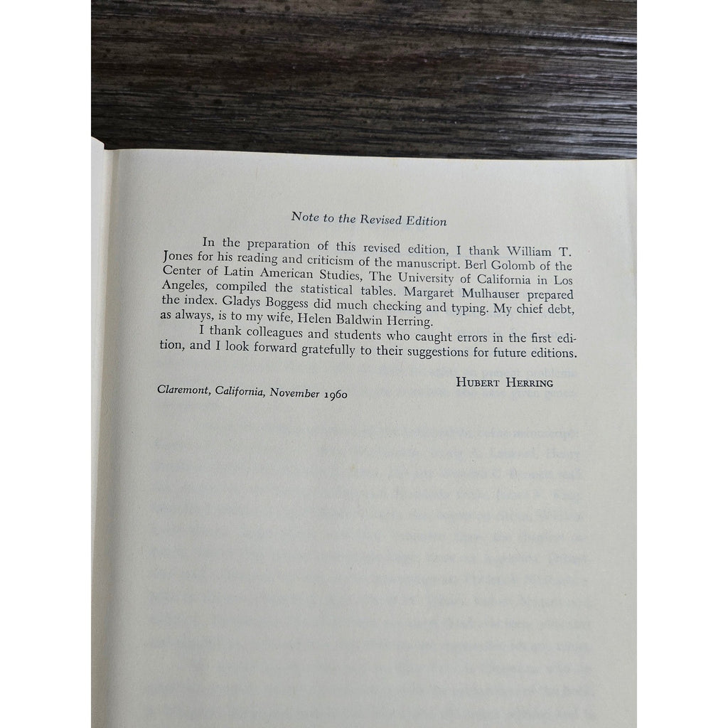 1961 A History of Latin America Hubert Herring 2nd Ed Knopf HC