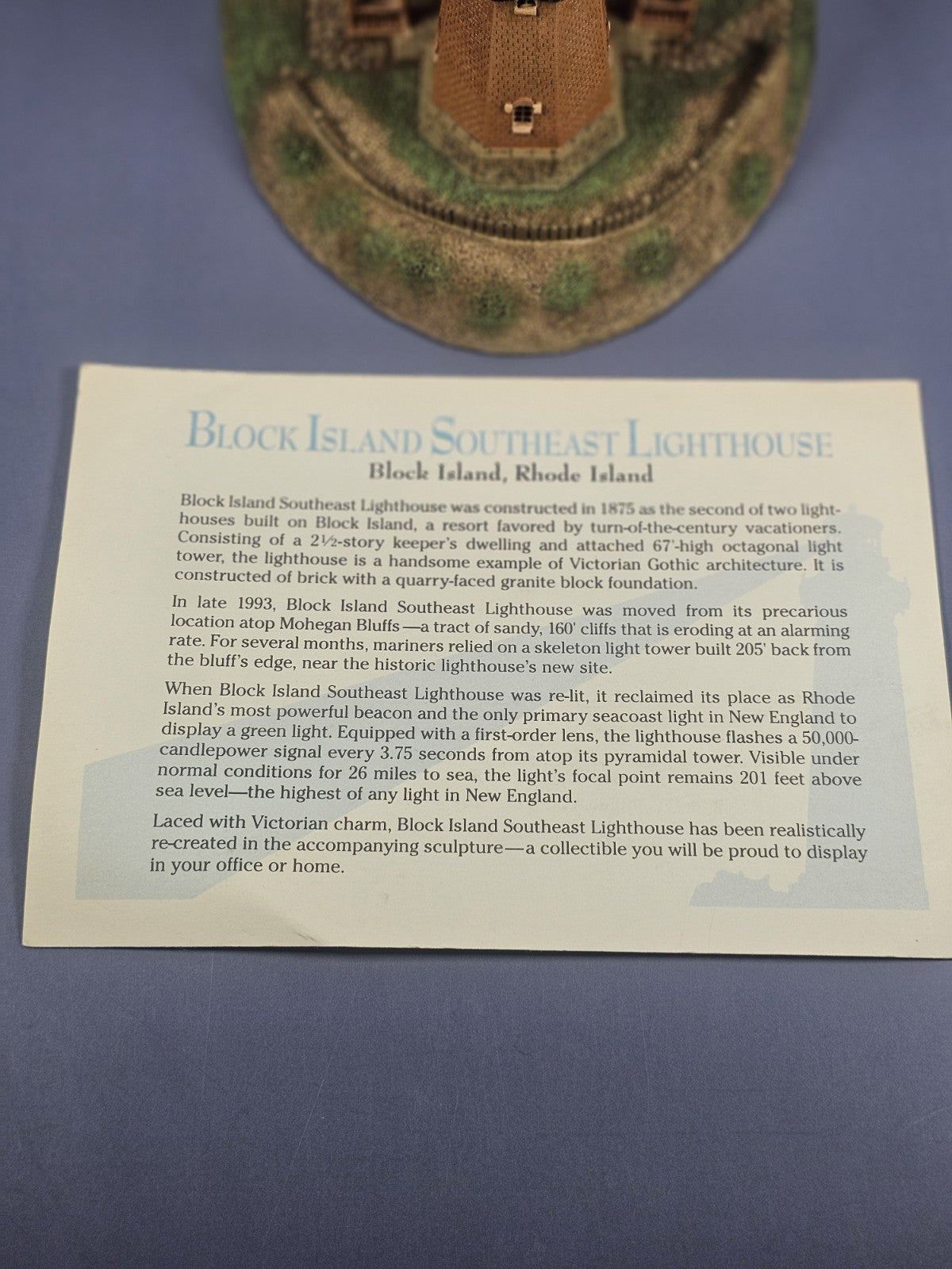 Block Island Southeast Lighthouse Historic American Lighthouses The Danbury Mint