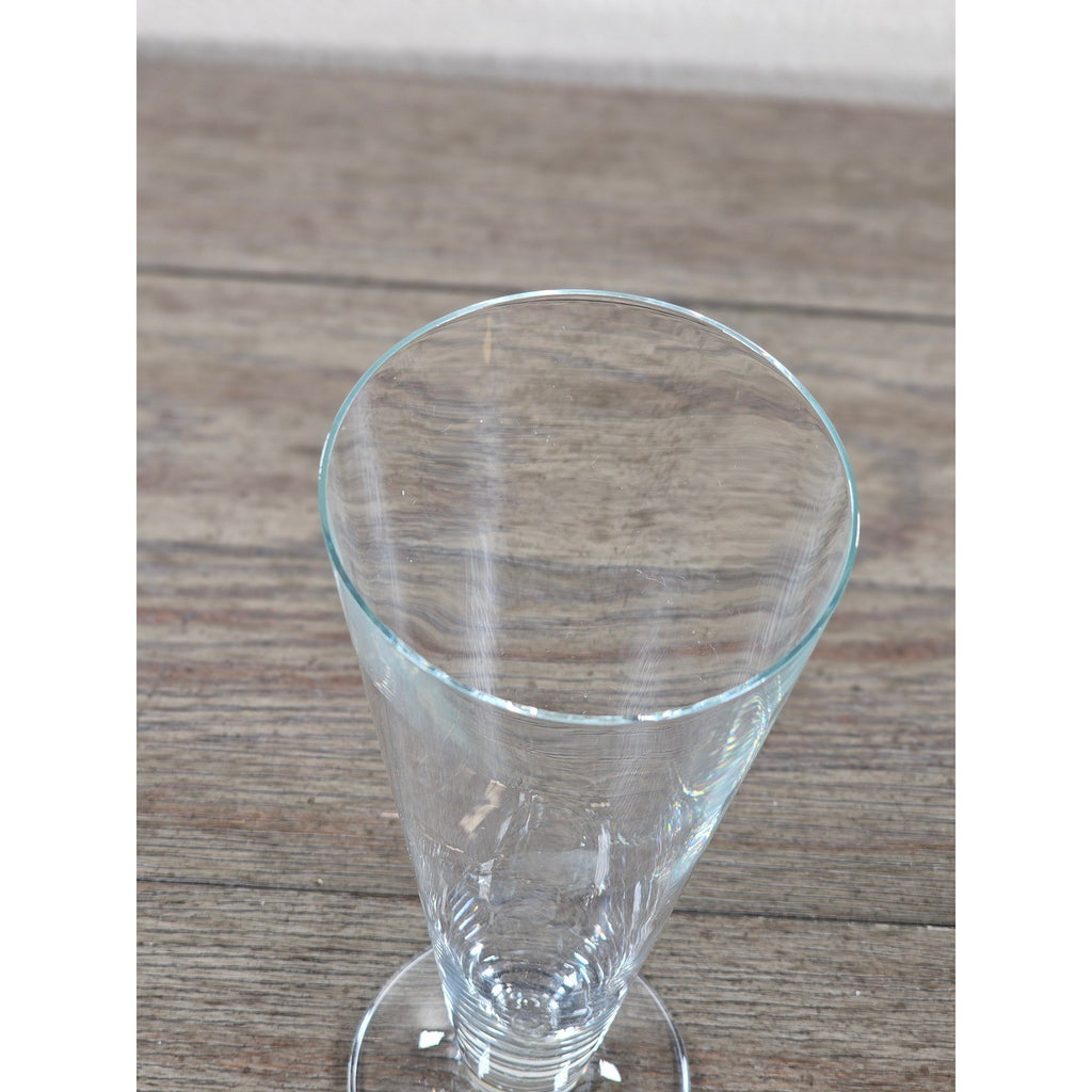 Vintage Clear Pilsner Glass 9" Tall Stemmed Beer Glass
