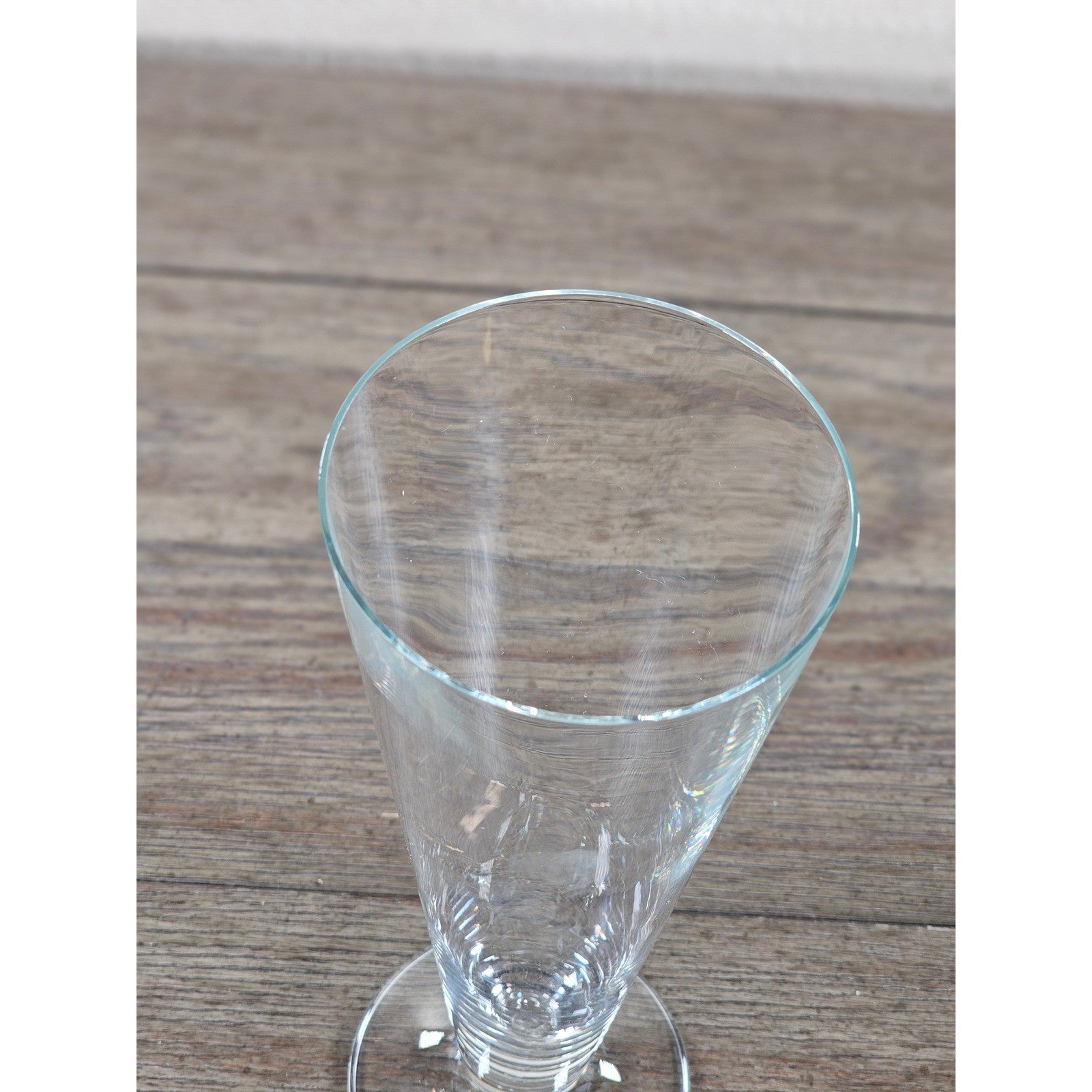 Vintage Clear Pilsner Glass 9" Tall Stemmed Beer Glass