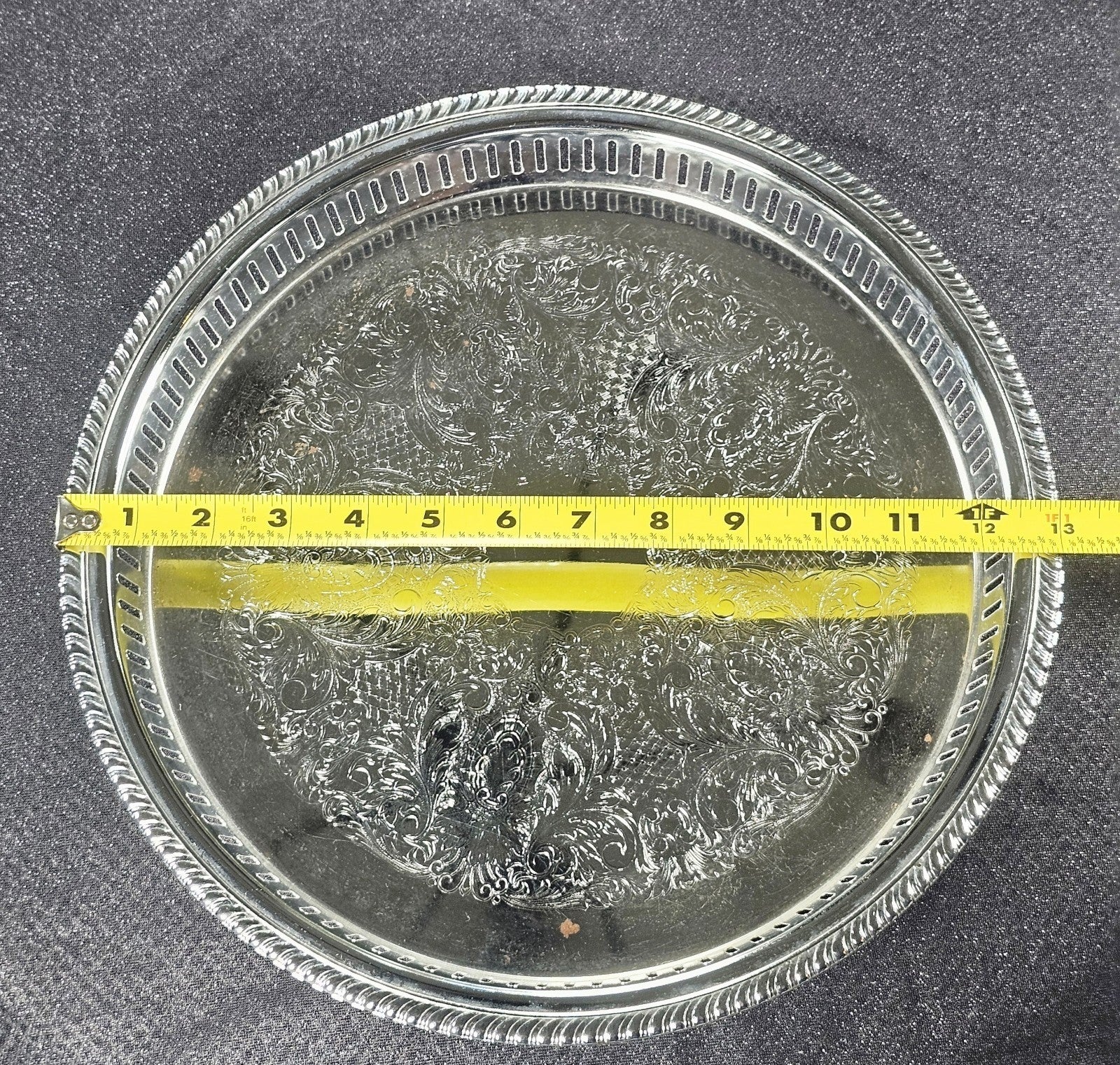 Irvinware Silver Plated Serving Tray 13" Vintage USA