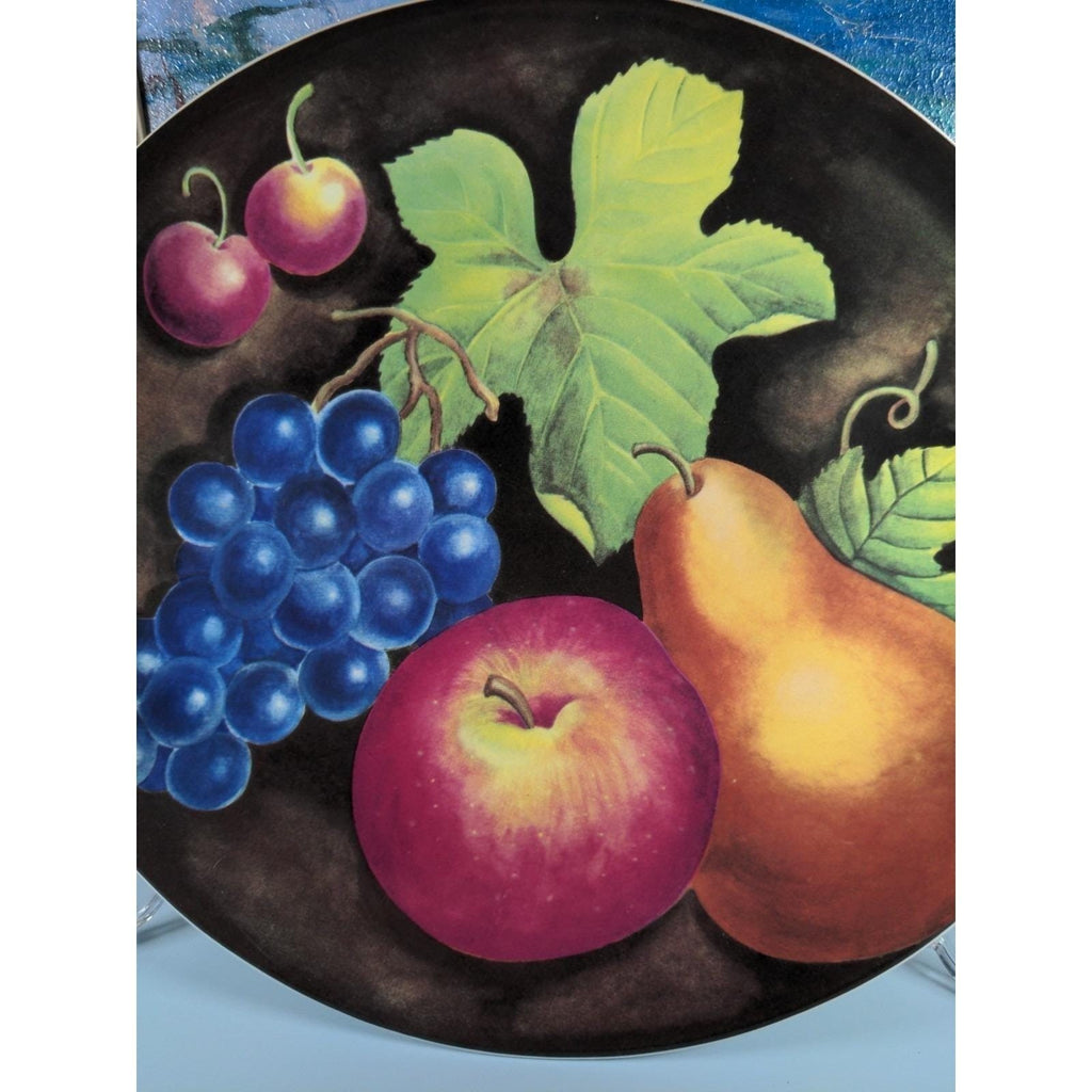Furio Eden Fruit Platter Vintage Oval Porcelain Fruit Motif Serving Dish