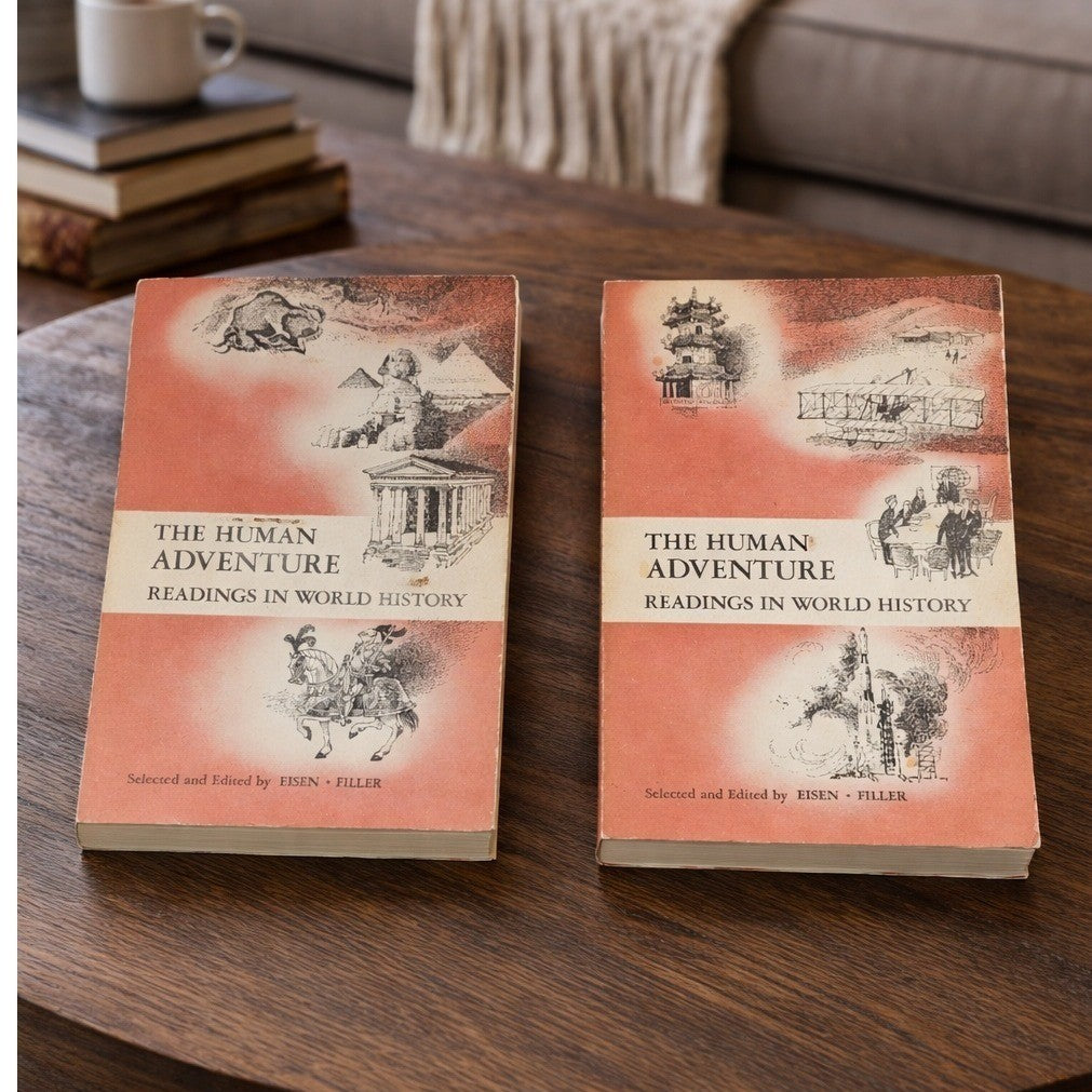 Vintage World History Books Set – The Human Adventure Volumes One & Two (1964)