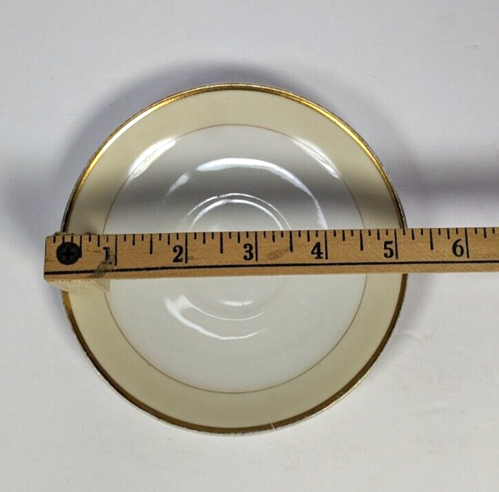 Noritake Dawn Saucer with Gold Trim – 5 5/8" Diameter