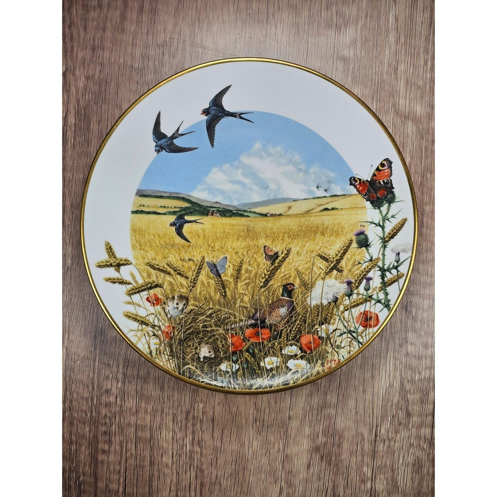 Vintage Franklin Porcelain Plate Wheatfields in August Peter Barrett 1979