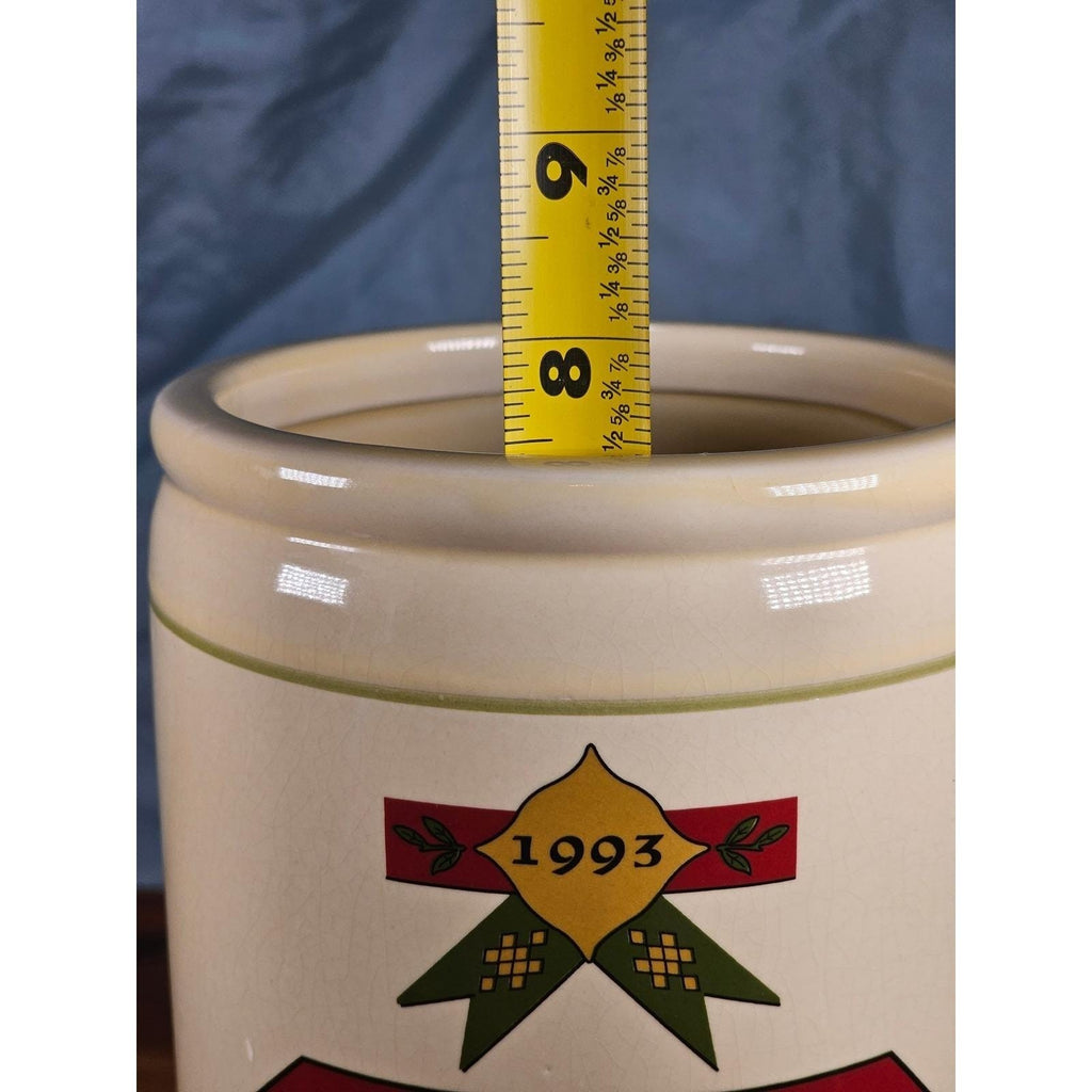 Vintage OGGI Chardonnay Wine Ceramic Canister With Lid 10 In