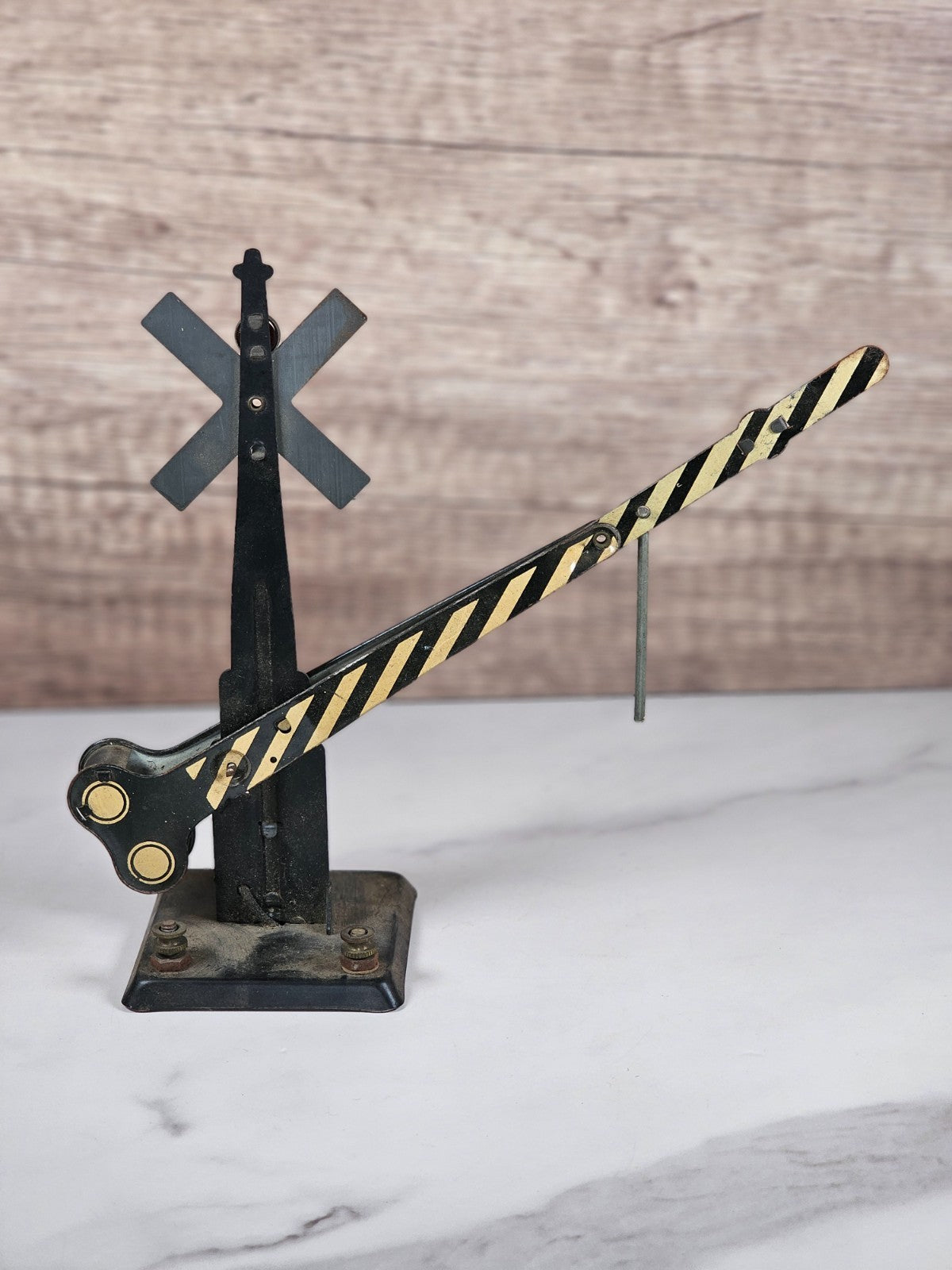 Vintage Marx O Gauge Train Railroad Crossing Arm & Signal Untested