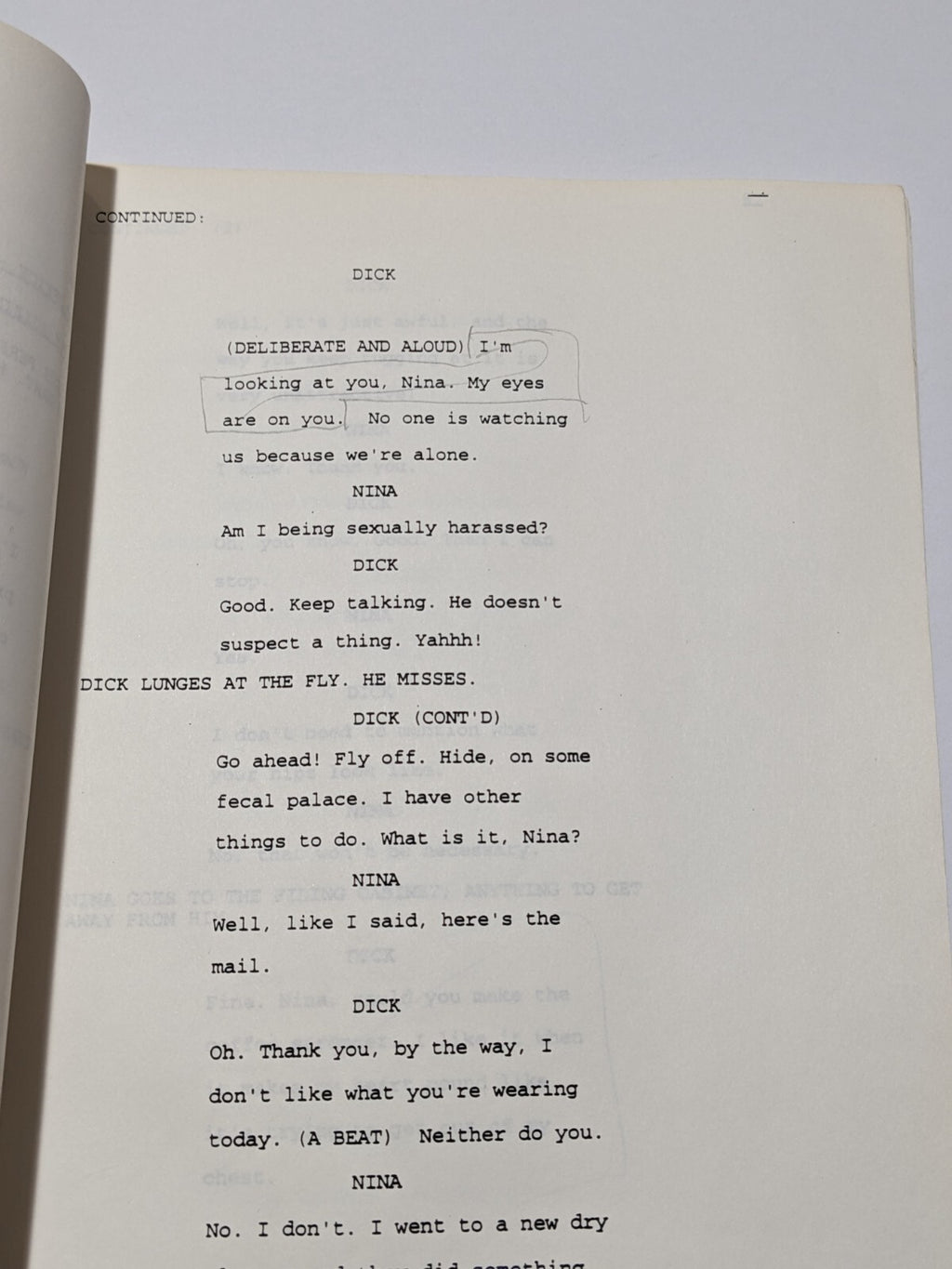 3rd Rock from the Sun First Draft Script “Truth or Dick” TV Sitcom 1995