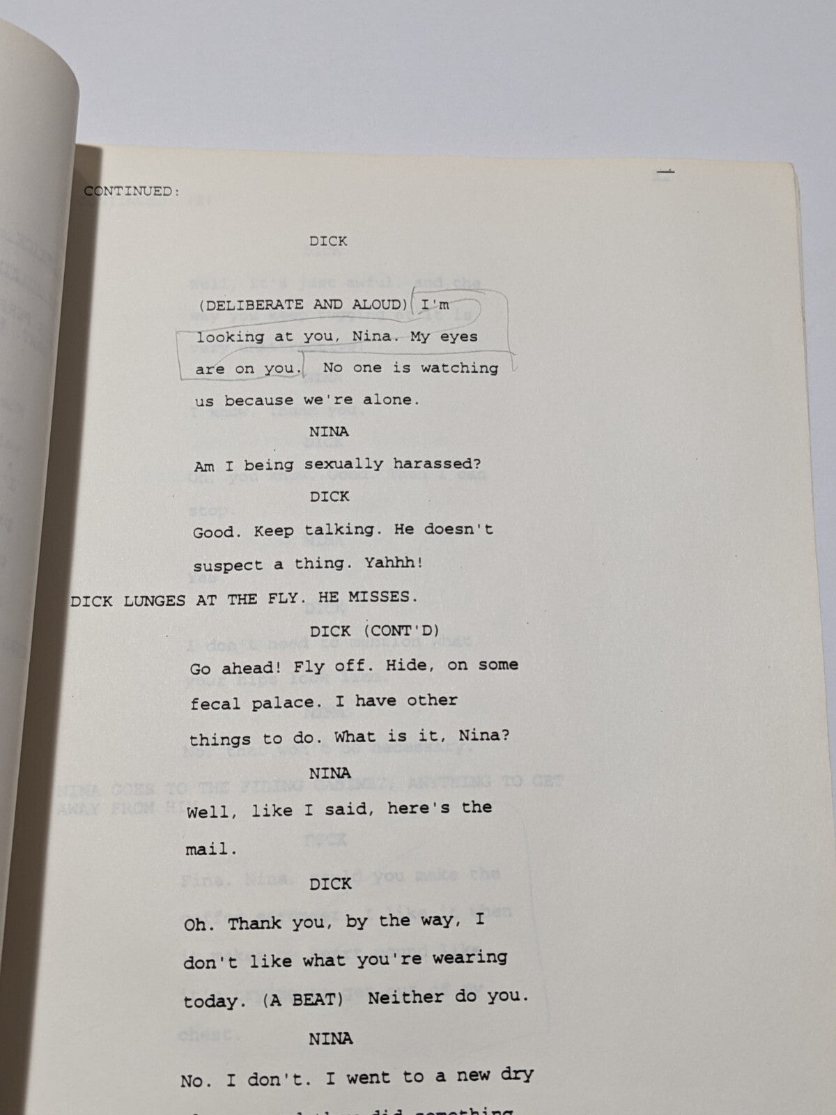 3rd Rock from the Sun First Draft Script “Truth or Dick” TV Sitcom 1995