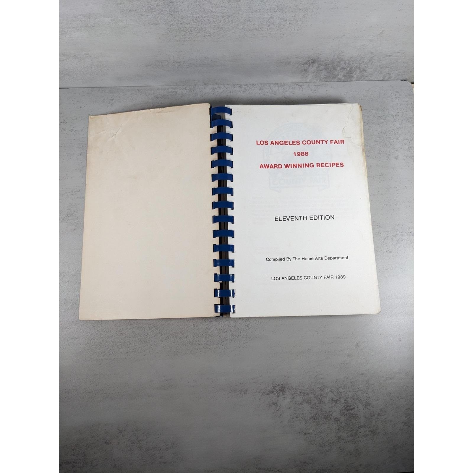 1989 LA County Fair Cookbook Award Winning Recipes Spiral Bound