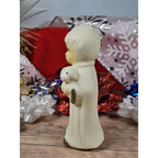Vintage Nativity Wise Man Figurine Lamb White Gold 3.5 Inch