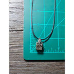 Vintage Cross Prayer Box Necklace Gold Tone Silver Religious Charm