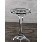 Vintage Clear Wine Glass 8.5" Tall Thick Heavy Stemware