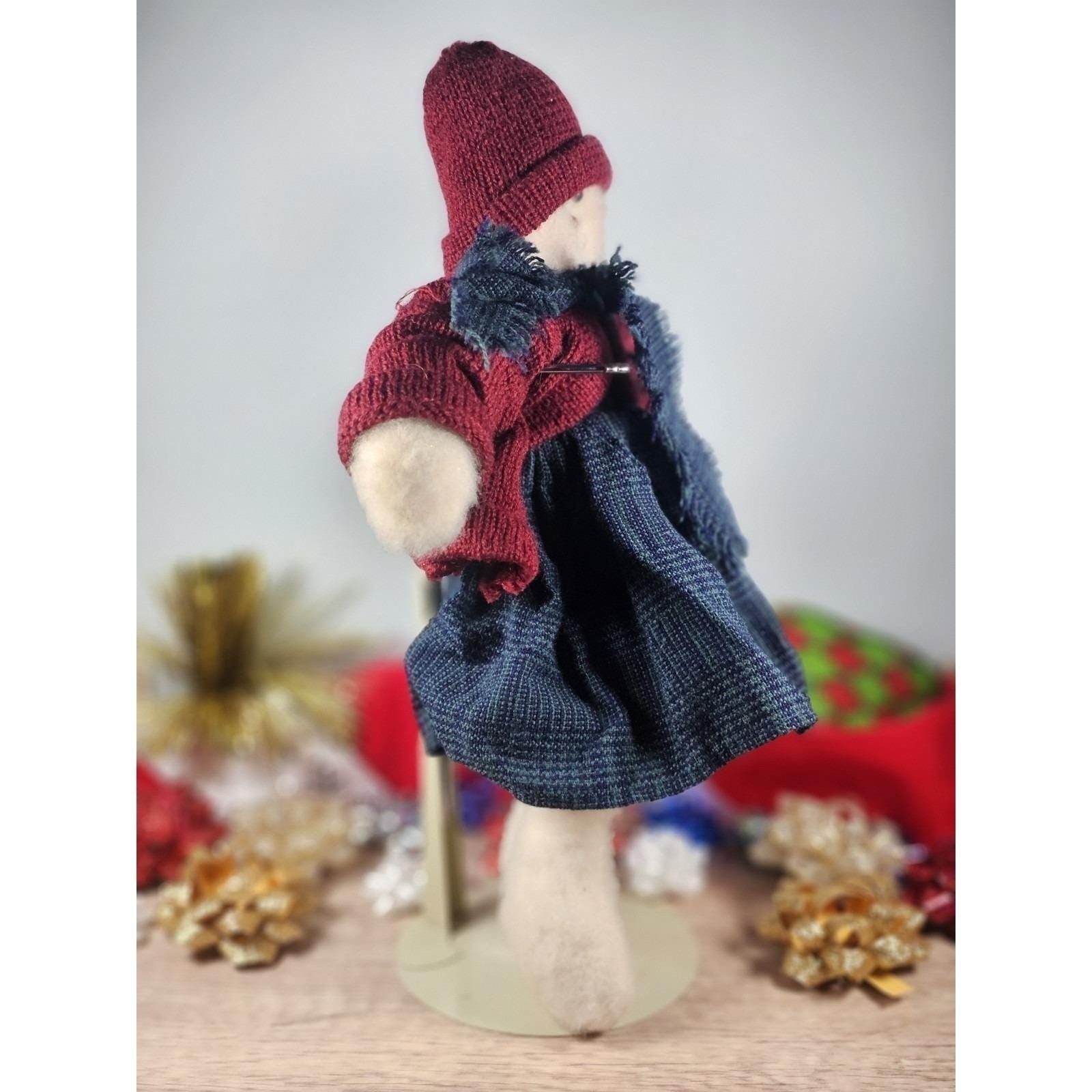 Vintage Snowman Plush Figure Crazy Mountain Imports 11 Inch