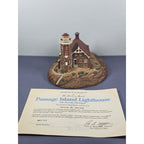 Danbury Mint Passage Island Lighthouse COA 1994 Series II