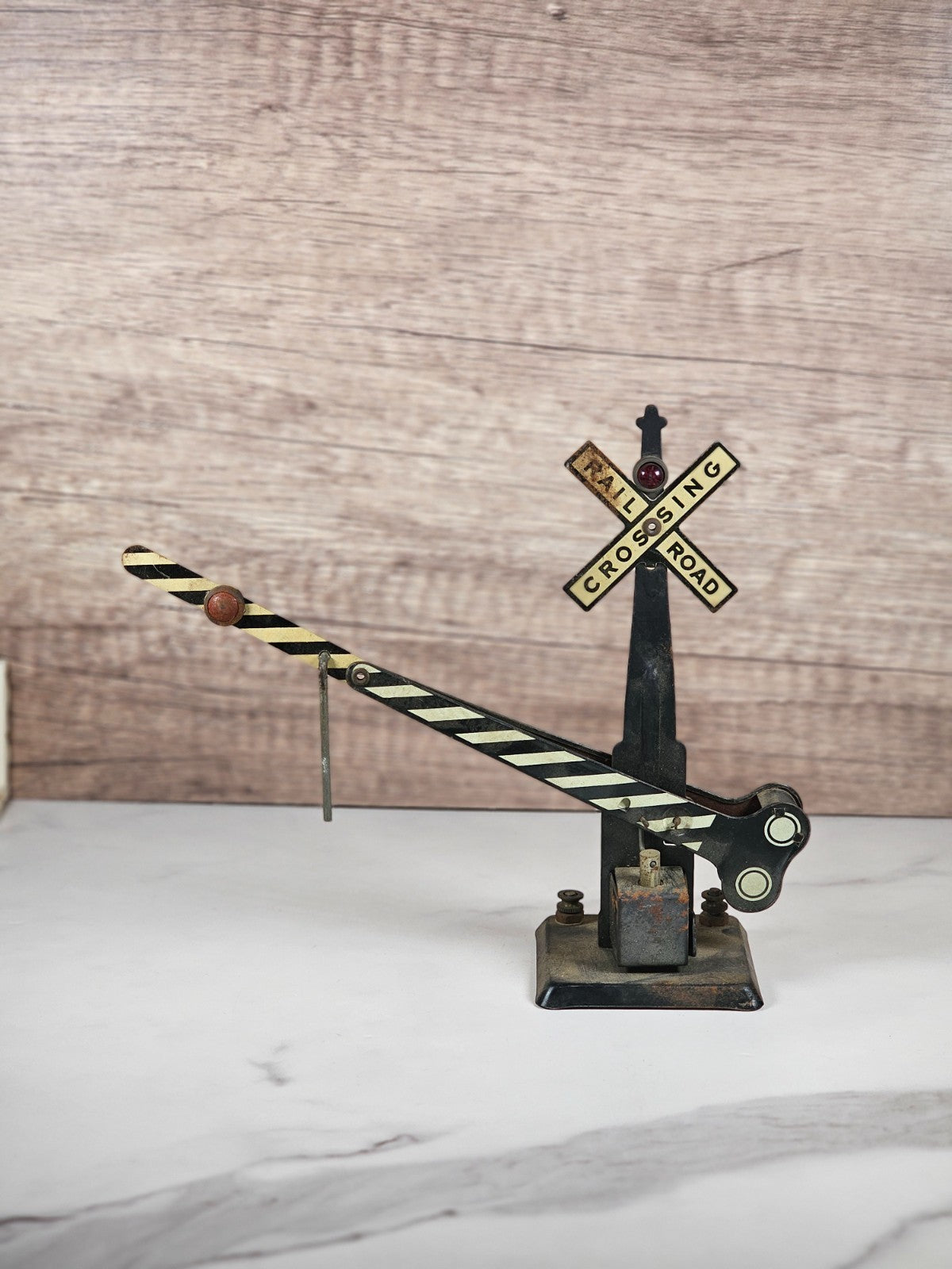 Vintage Marx O Gauge Train Railroad Crossing Arm & Signal Untested