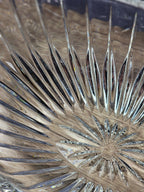 Vintage Cut Crystal Starburst Design Oval Candy Bowl