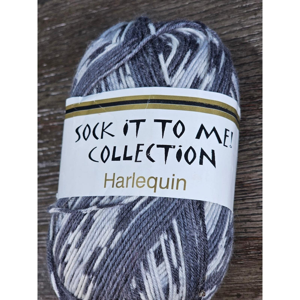 Elann Sock-It Harlequin Sock Yarn 50g Wool Nylon Italy 230 Yards
