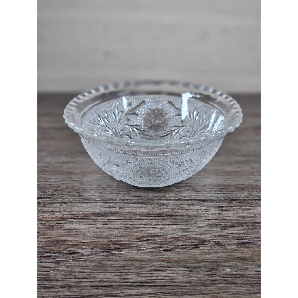 Anchor Hocking Sandwich Glass Oval Serving Bowl Scalloped Edge
