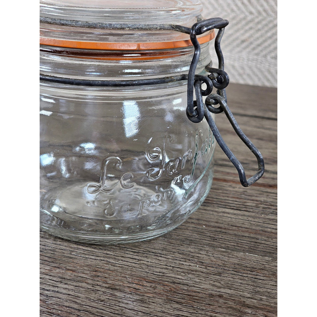 Vintage Le Parfait 0.5L Clamp Lid Glass Jar Made in France