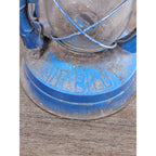 Vintage Dietz Air Pilot Lantern Blue Kerosene Oil Lamp 13.5" Tall