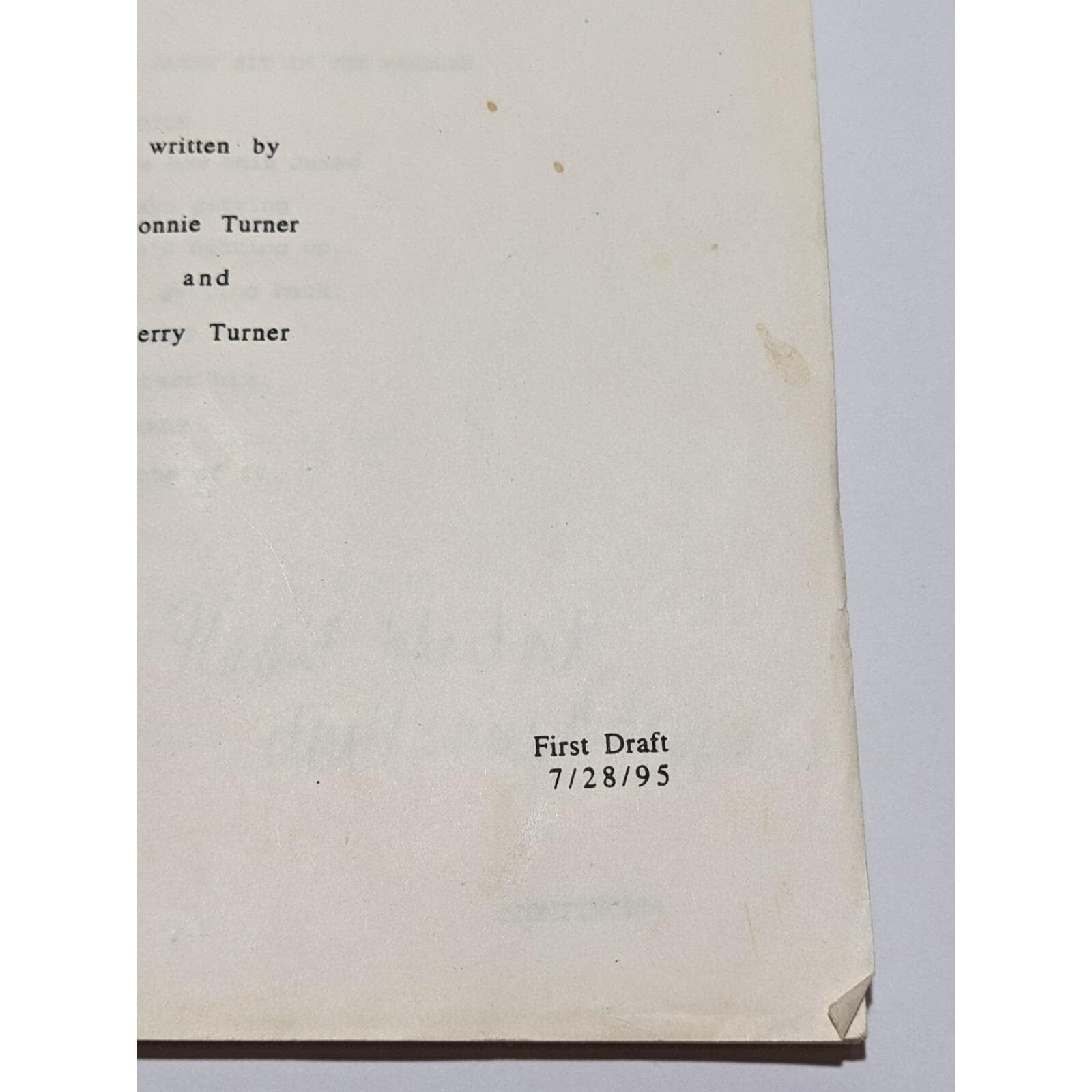 Vintage 3rd Rock from the Sun Script First Draft 1995 TV Memorabilia