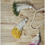 Yarn Tassel Garland Multicolor Decor Yellow Pink Green