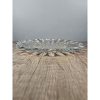 Vintage Clear Pressed Glass Oval Serving Platter Fluted Glass Dish