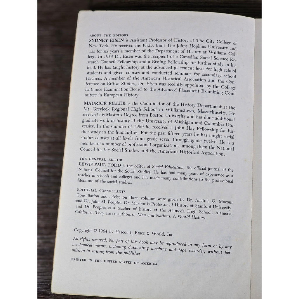 Vintage World History Books Set – The Human Adventure Volumes One & Two (1964)