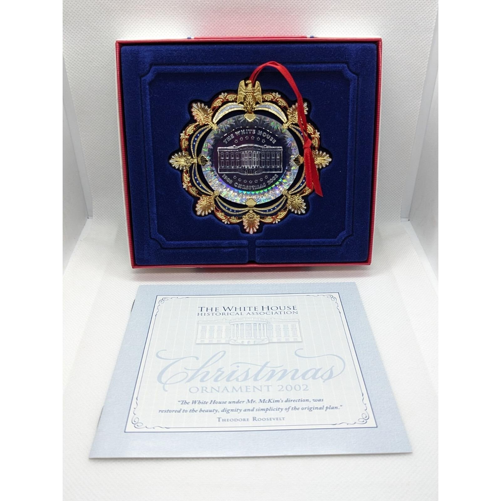 White House 2002  Historical Association Christmas Ornament Boxed