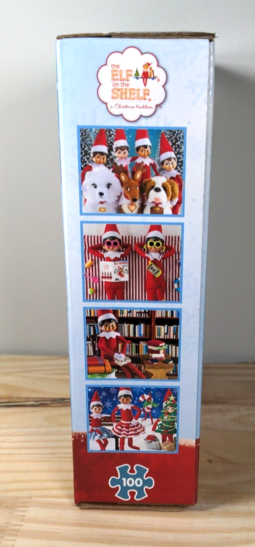 New MasterPieces  Elf On The Shelf 4-Pack 100 Piece Kids Christmas Puzzle