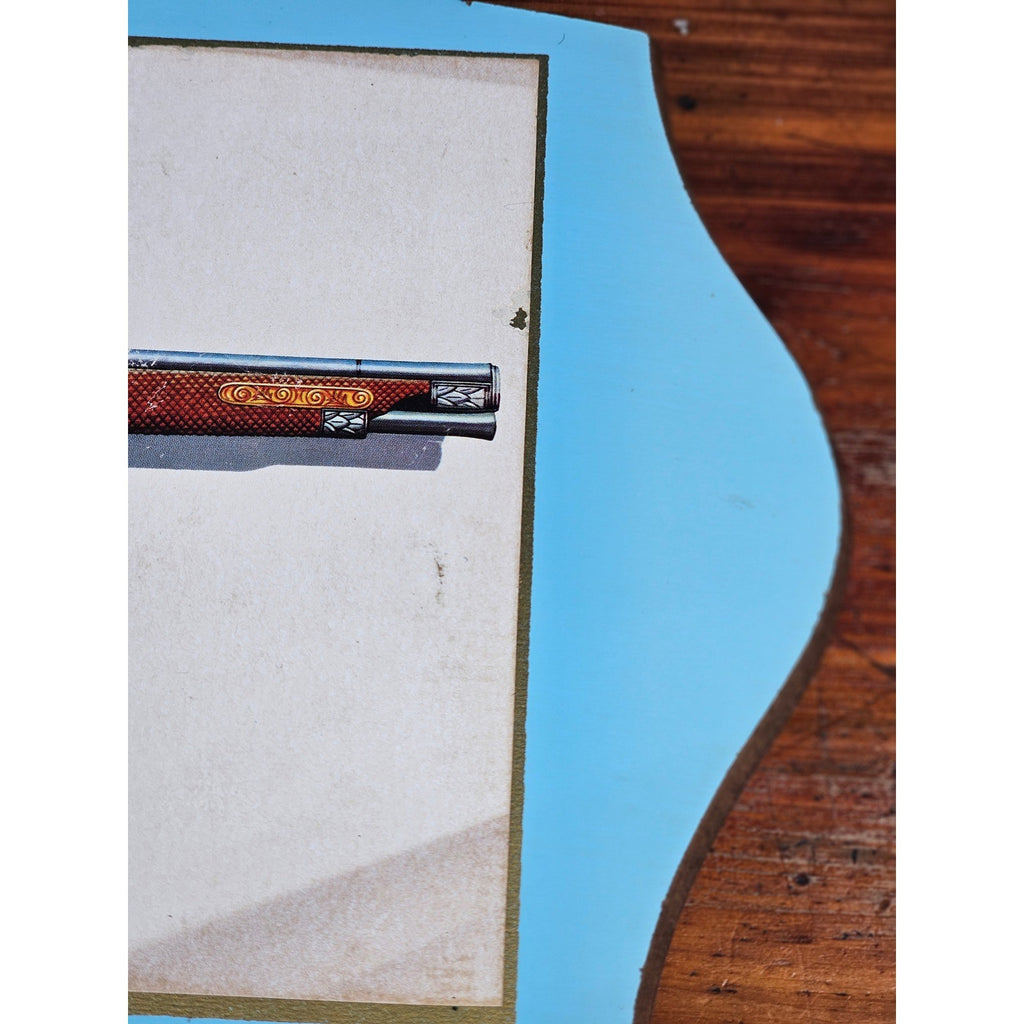 Vintage Firearms Illustration Wall Plaque – Austrian Wheellock Pistol 1655