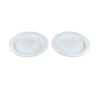 CorningWare White Salad Plates Set of 2 | 8 Inch Ceramic Plates