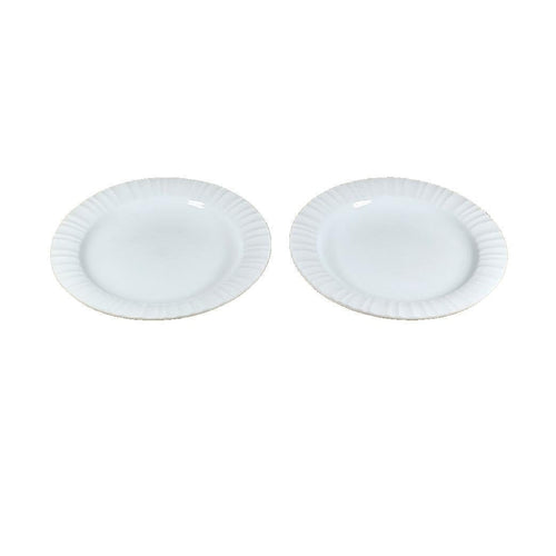 CorningWare White Salad Plates Set of 2 | 8 Inch Ceramic Plates
