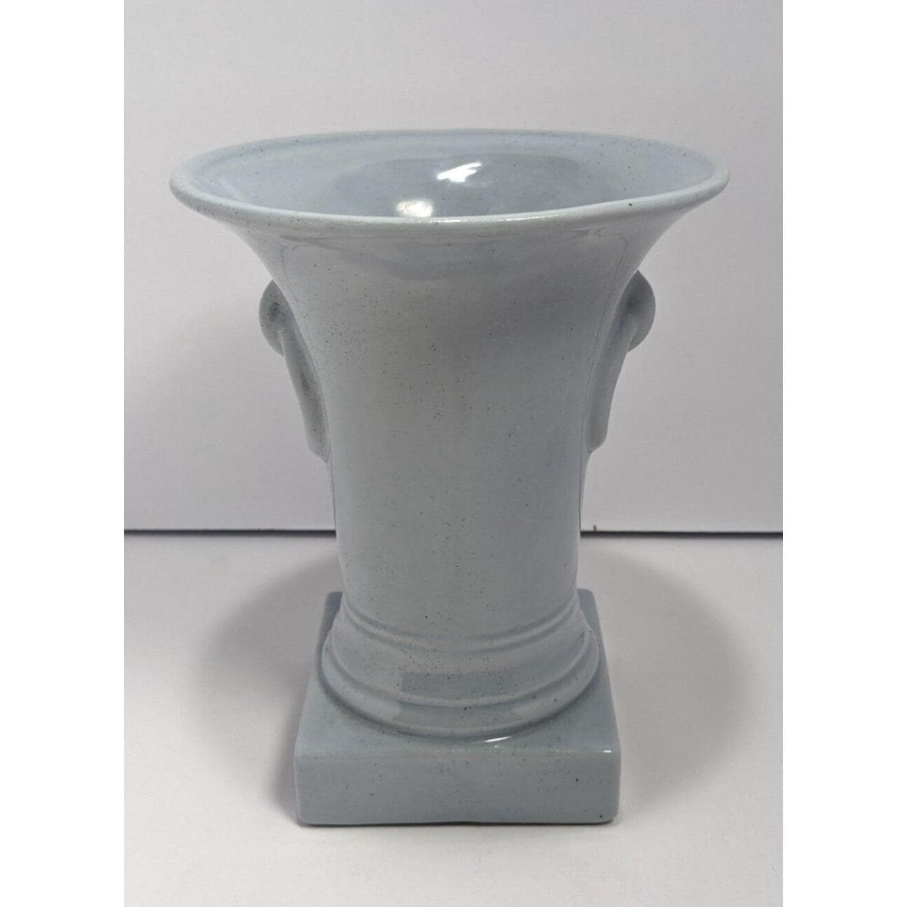 Vintage Ceramic Urn Vase Blue Gray Glaze Decorative Vase