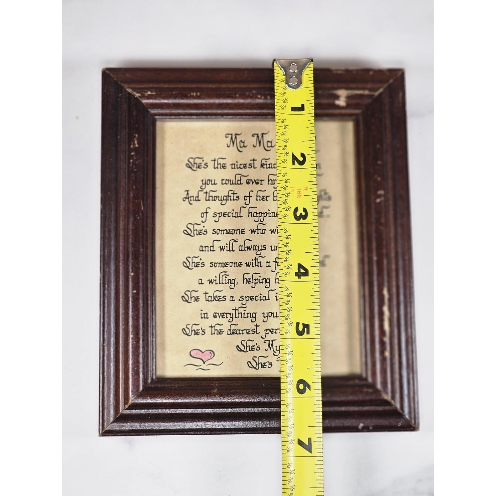 Framed Mother Poem Print Wooden Frame Gift for Mom or Grandma