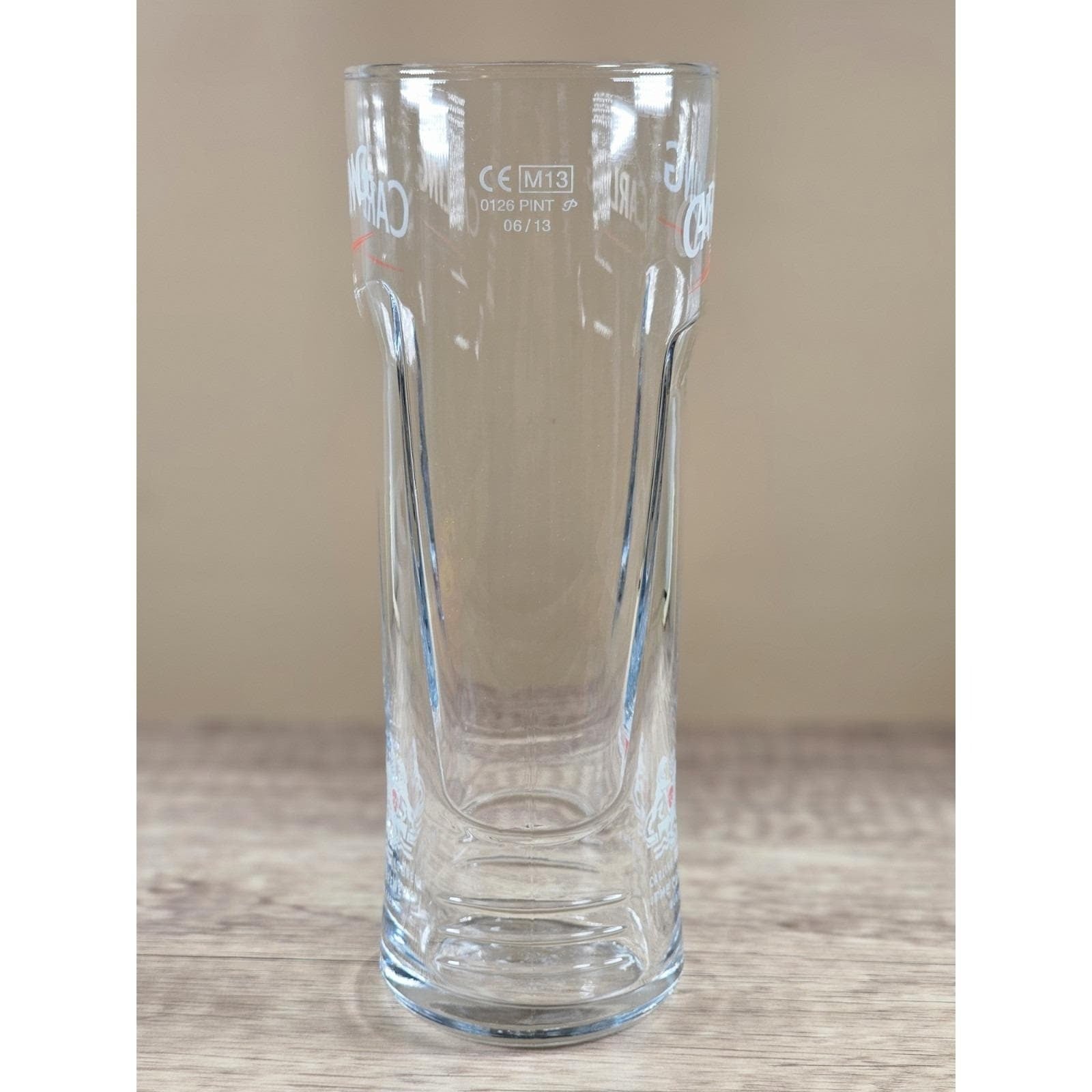 Vintage Carling Pint Glass Tumbler Clear Barware 8 Inch Beer Glass