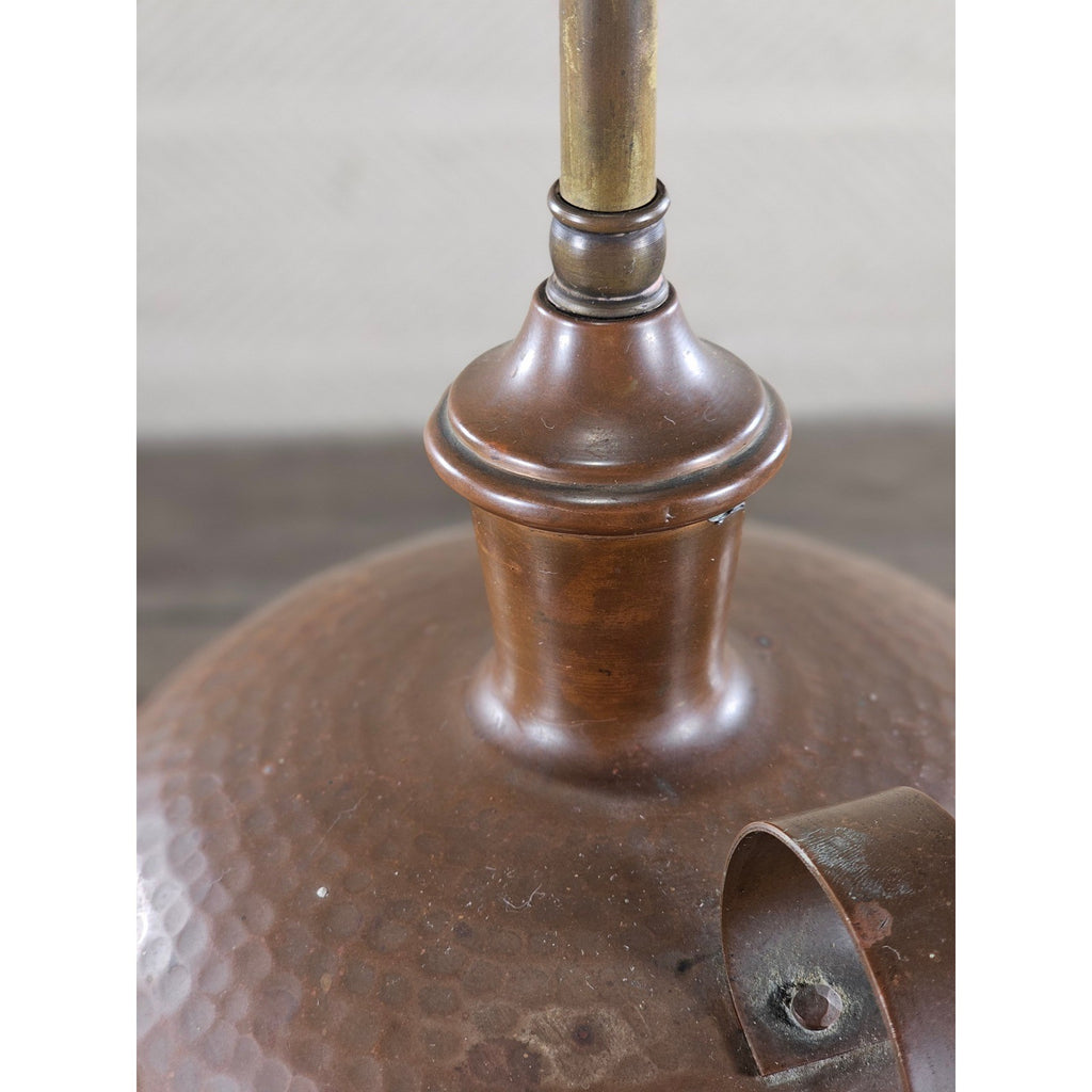 Vintage Hammered Copper Table Lamp 25" Rustic Mid Century Base