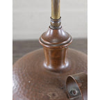 Vintage Hammered Copper Table Lamp 25" Rustic Mid Century Base