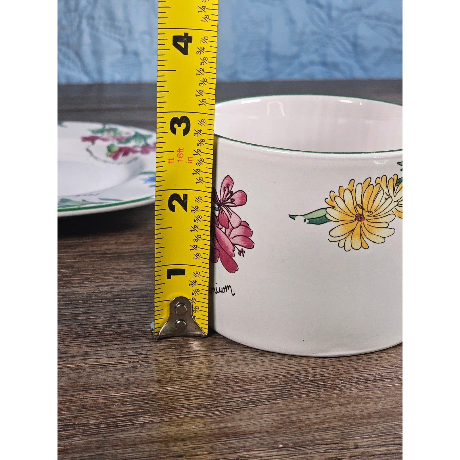 Vintage Majesticware Geranium Cup & Saucer Set by Sakura Floral Stoneware