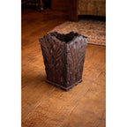 Hand-Carved Rustic Wood Box with Iron Nails | Primitive Farmhouse Decor