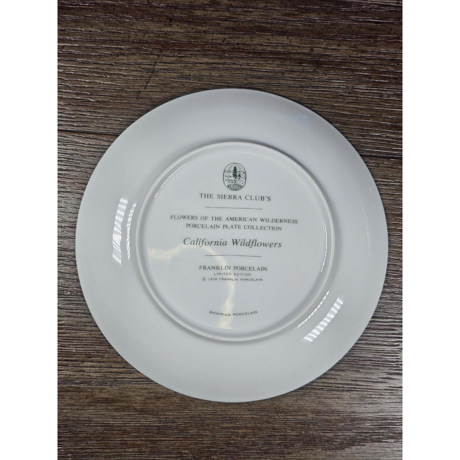 Franklin Mint California Wildflowers Plate 1978 Porcelain
