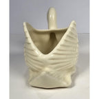 Vintage Porcelain Swan Figurine Small Vase 5.5 Inch