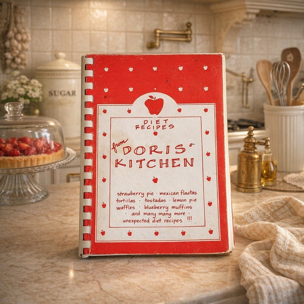 Vintage "Diet Recipes from Doris' Kitchen" (1988) Spiral-Bound Cookbook – Retro