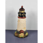 KS Collection Lighthouse Figurine Blue Brick Base Coastal Decor