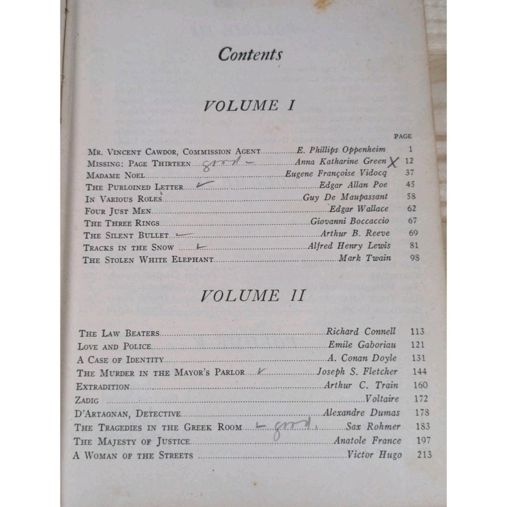 Vintage 1928 Worlds Great Detective Stories One Volume Edition Walter J Black