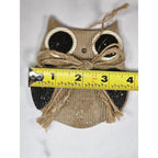 Set of 3 Woodland Owl Christmas Ornaments Rustic Cardboard Holiday Decor