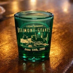 Belmont Stakes Shot Glass 2000 Green Horse Racing Souvenir