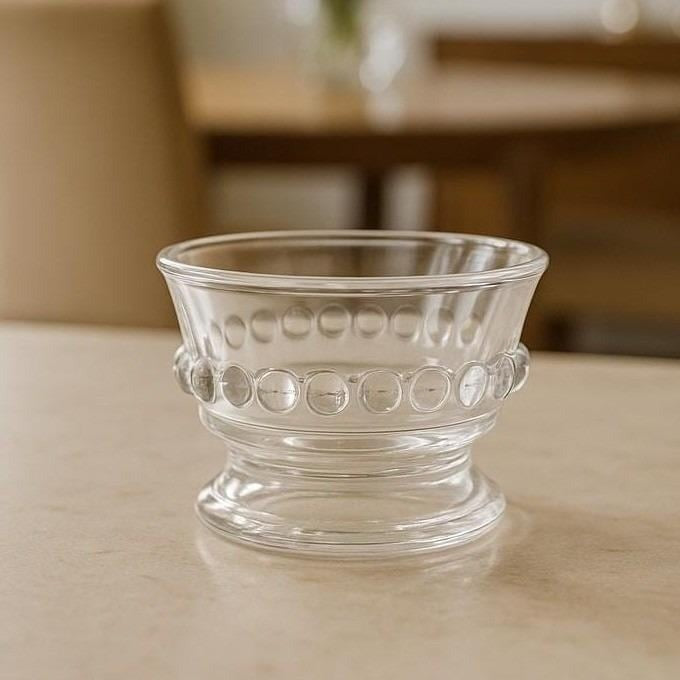 Vintage Clear Glass Sundae Dish Footed Ice Cream Dessert Cup