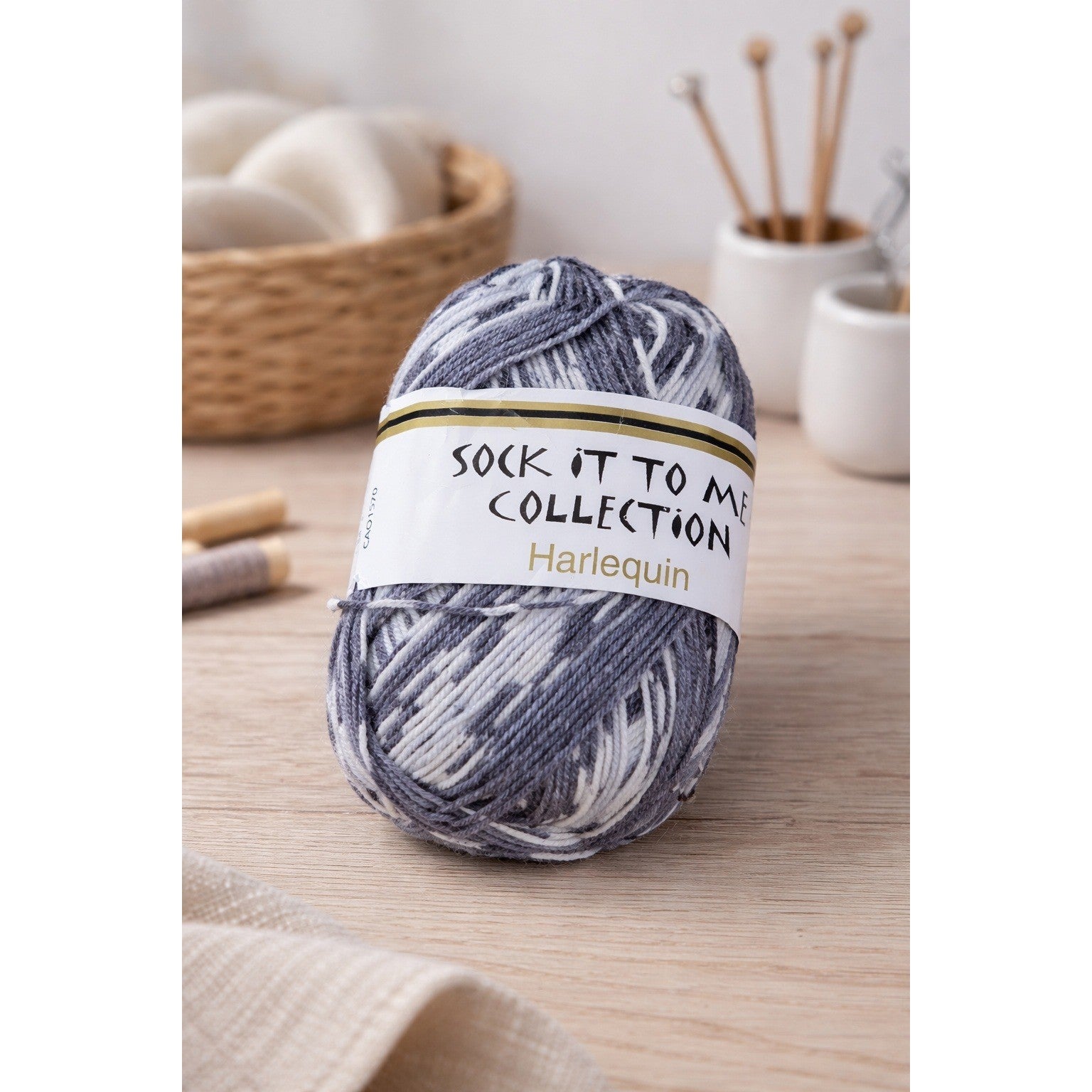 Vintage Elann Sock-It Collection Harlequin Yarn 50g Superwash Wool Italy